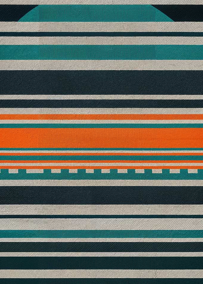 Teal and Orange Stripes