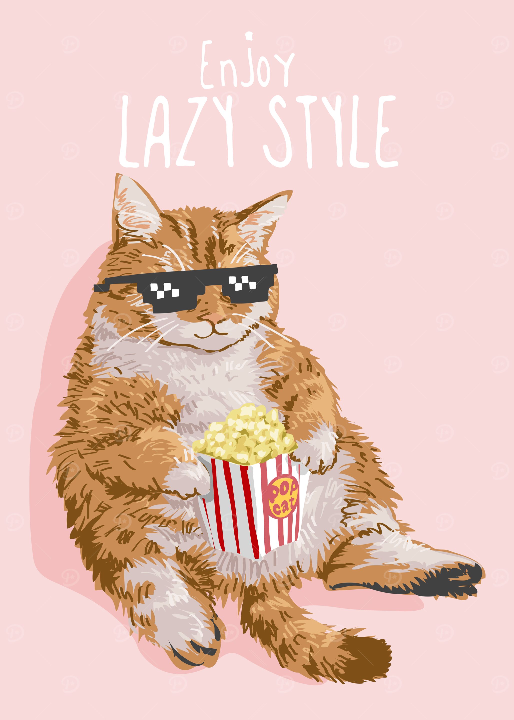 Cat Enjoying Lazy Style