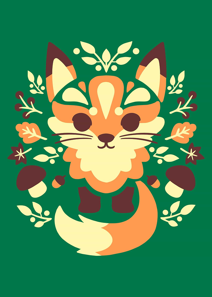 Cute Fox Illustration