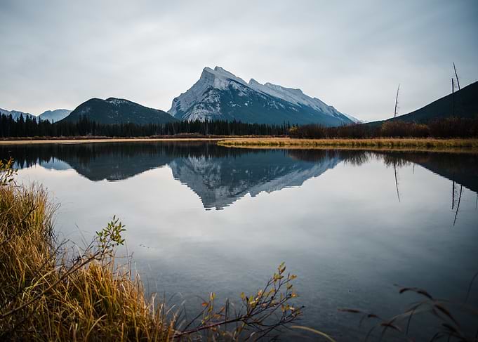 Mountain Reflection in Still Water