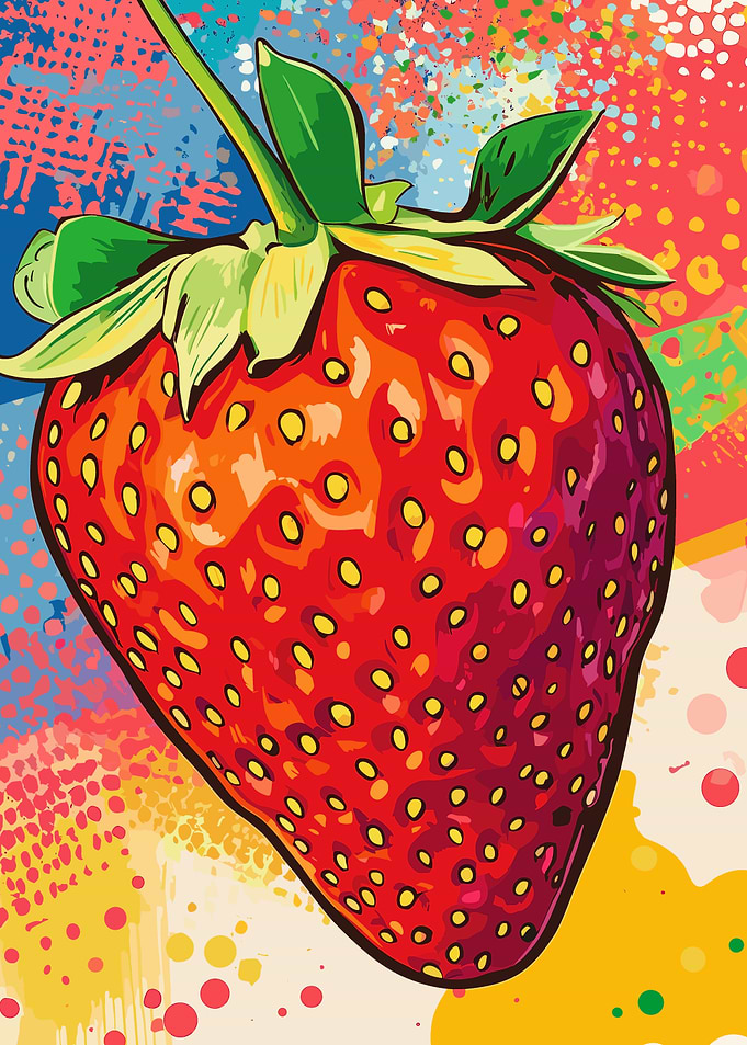 Pop Art Strawberry