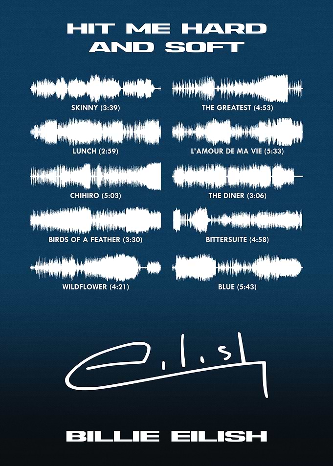 Billie Eilish 'HIT ME HARD AND SOFT' Album Soundwave Art
