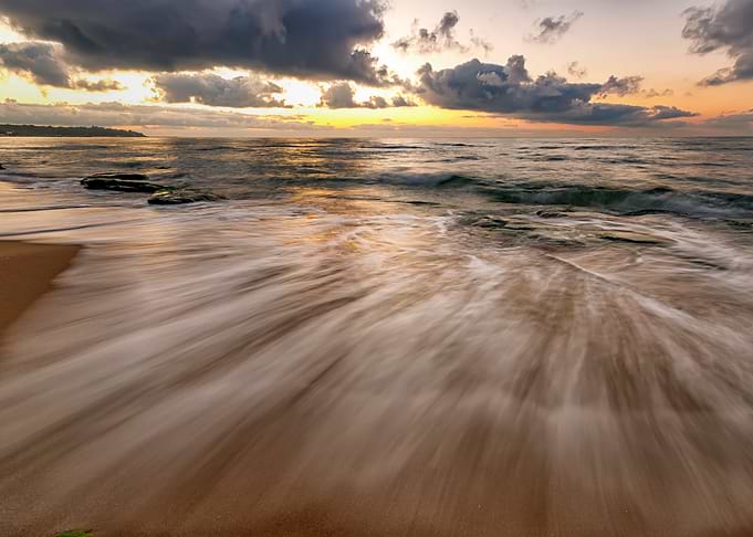 Ocean Sunset Waves