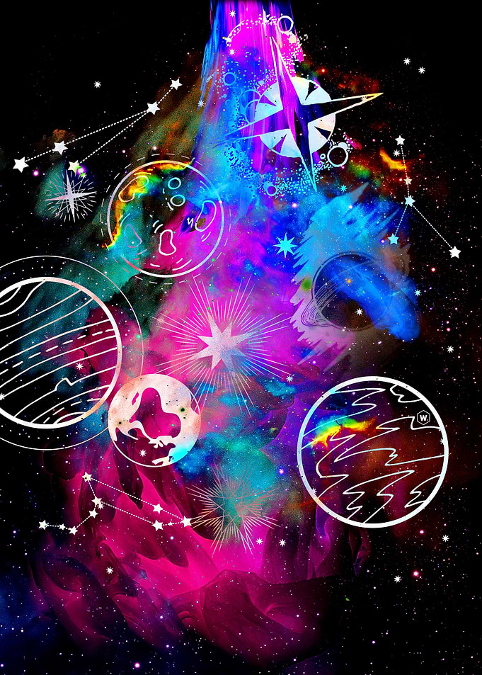 Cosmic Watercolor Galaxy