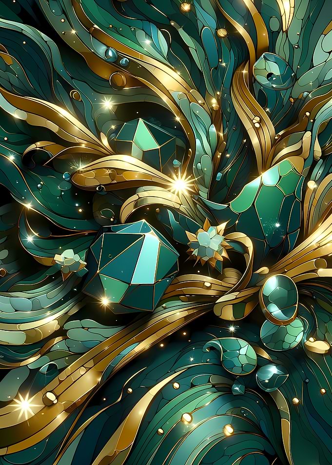 Golden Emerald Mirage
