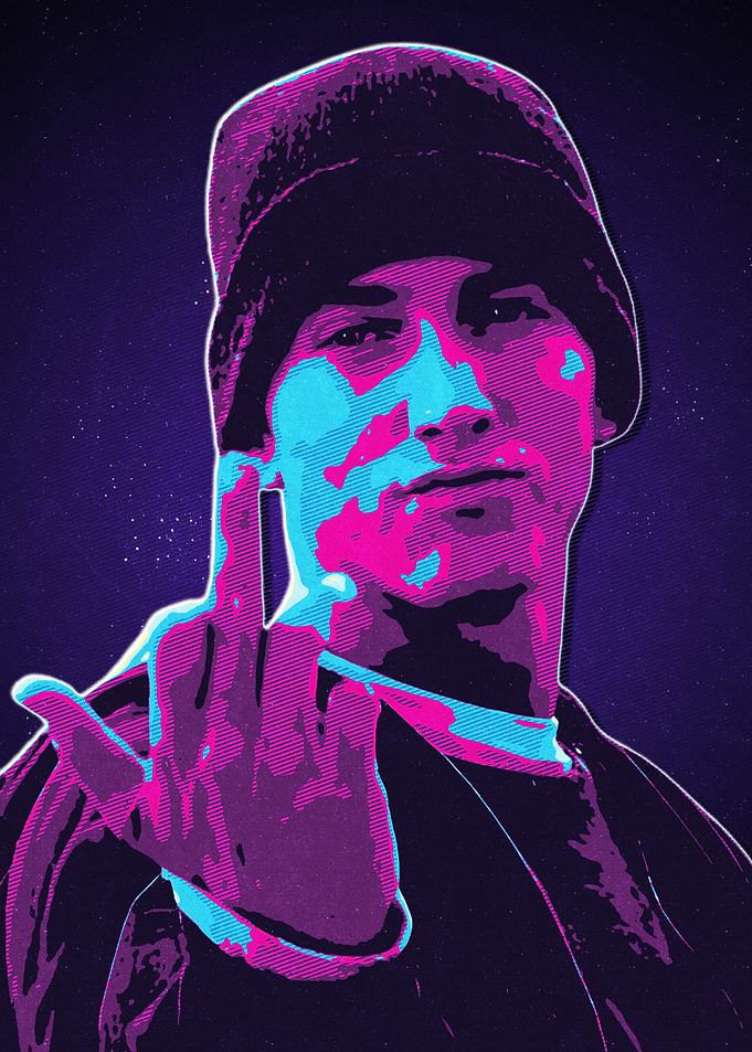 Eminem 80s Retro Art