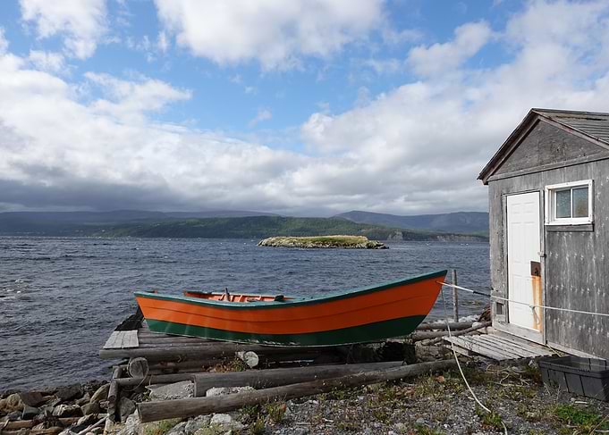 Coastal Landscape with Boat