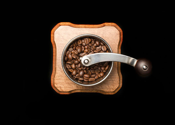 Coffee Grinder with Beans