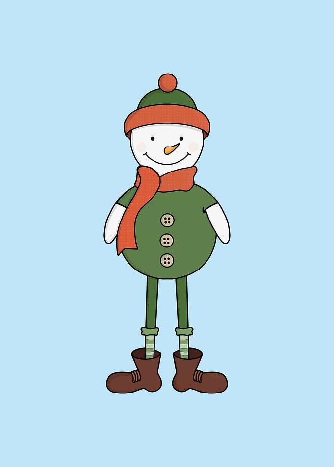 Smiling Snowman Illustration