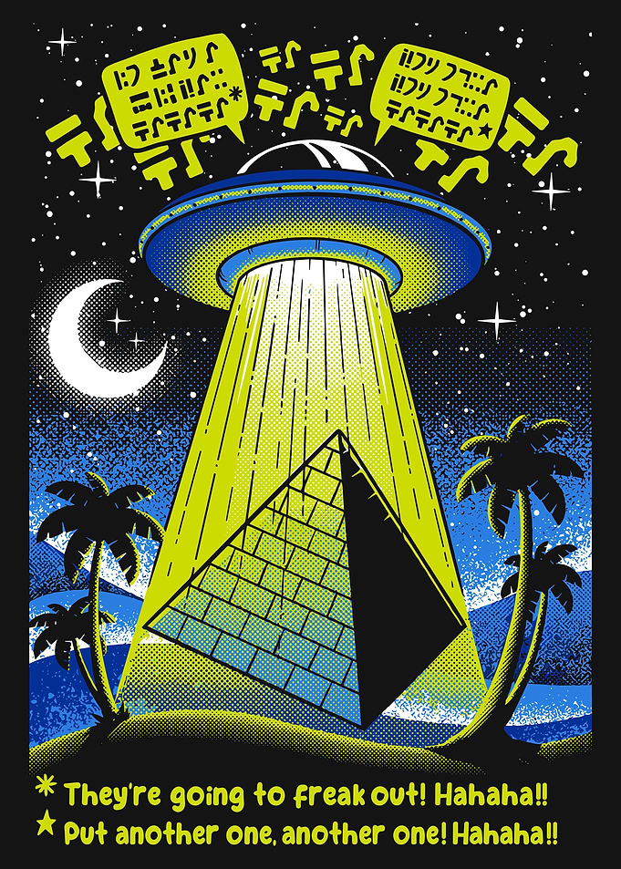 UFO Stealing Pyramid