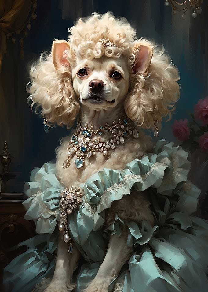 Baroque Poodle: Elegance in Renaissance Style