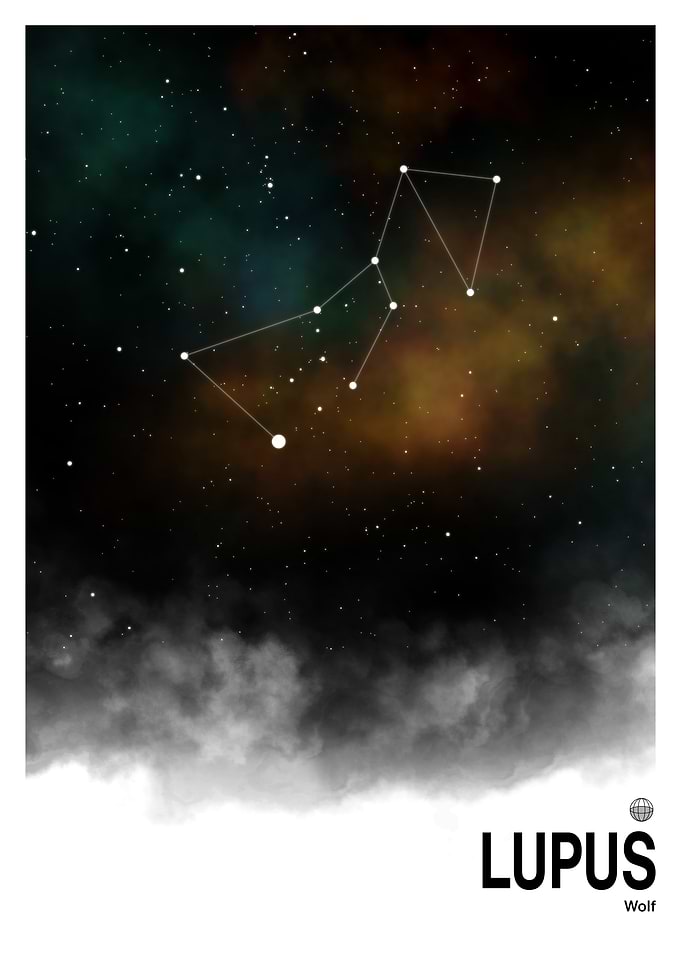 Lupus Constellation Print