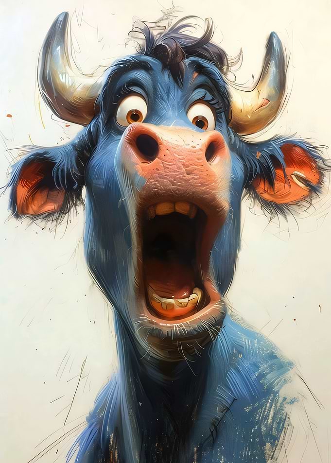 Surprised Blue Bull