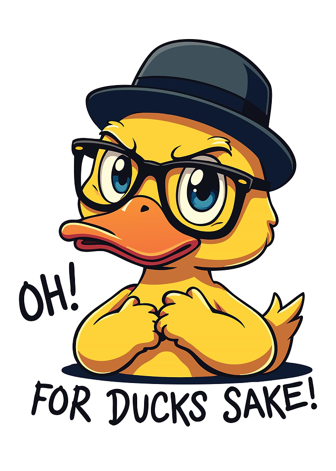 Duck with Glasses and Hat