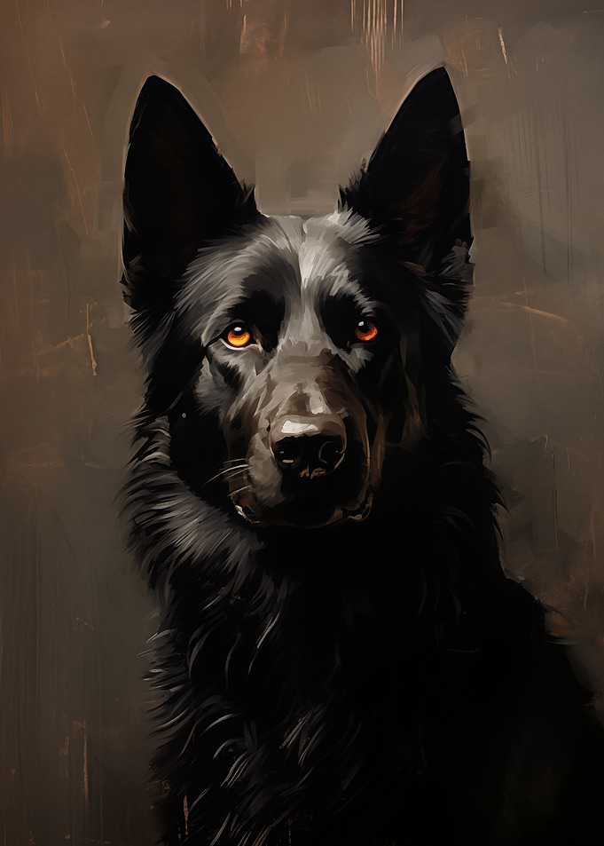 Black German Shepherd Portrait