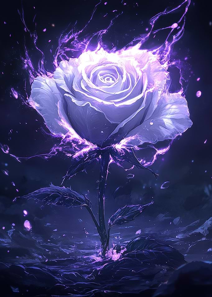 Purple Flaming Rose