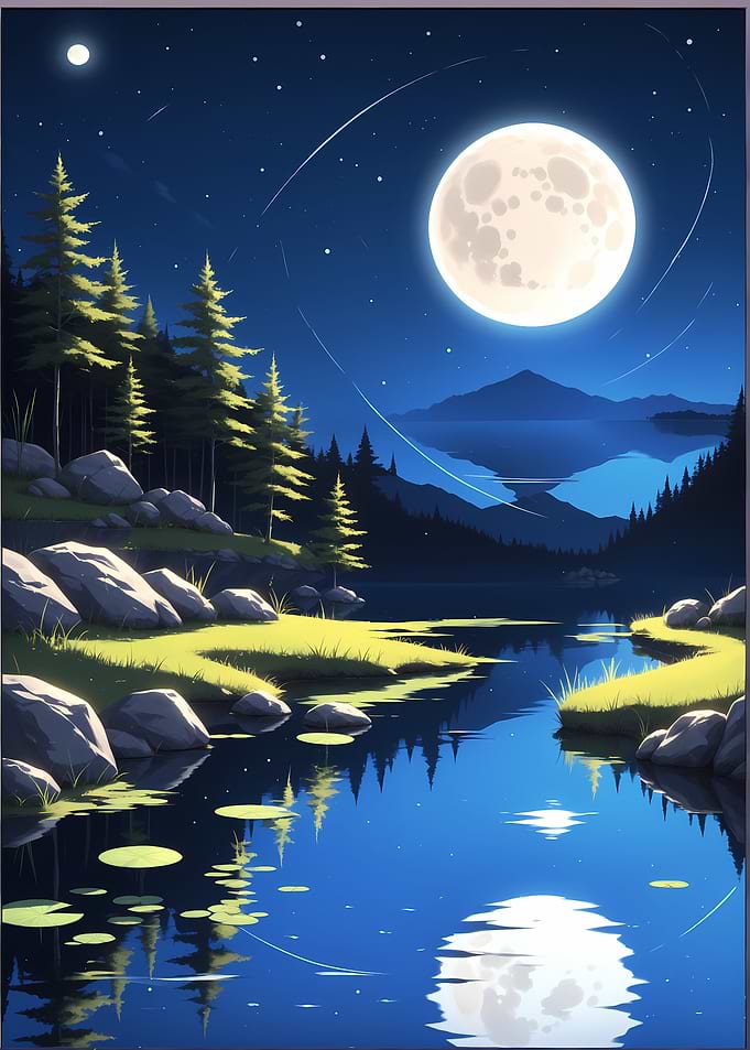 Moonlit Lake