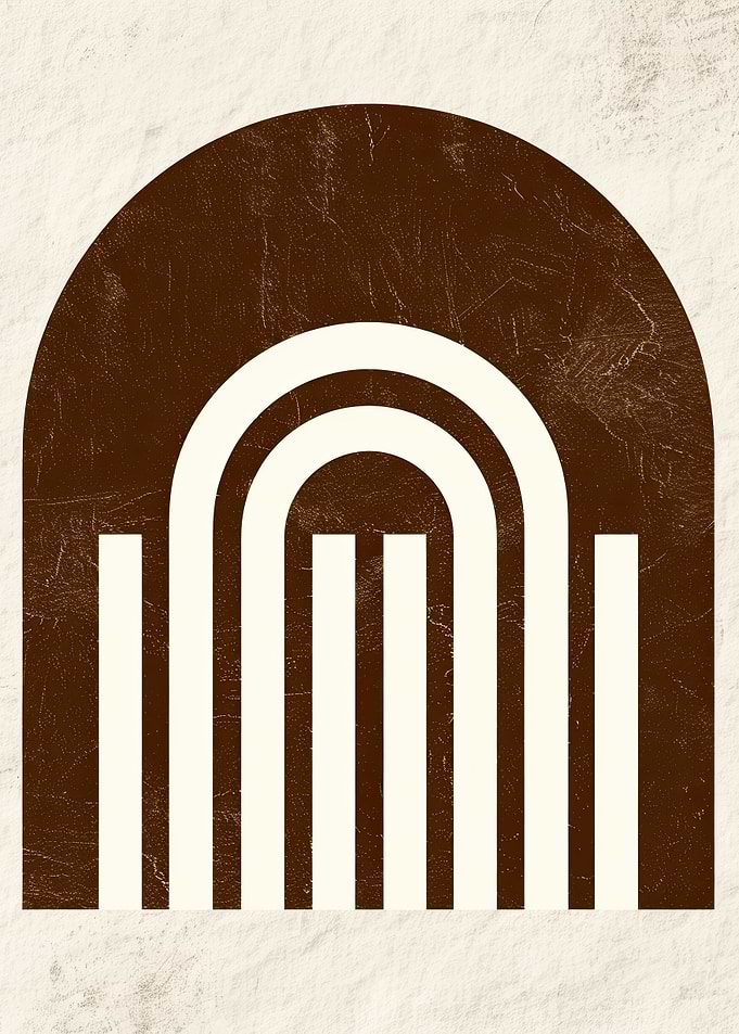 Brown and White Arch Bauhaus