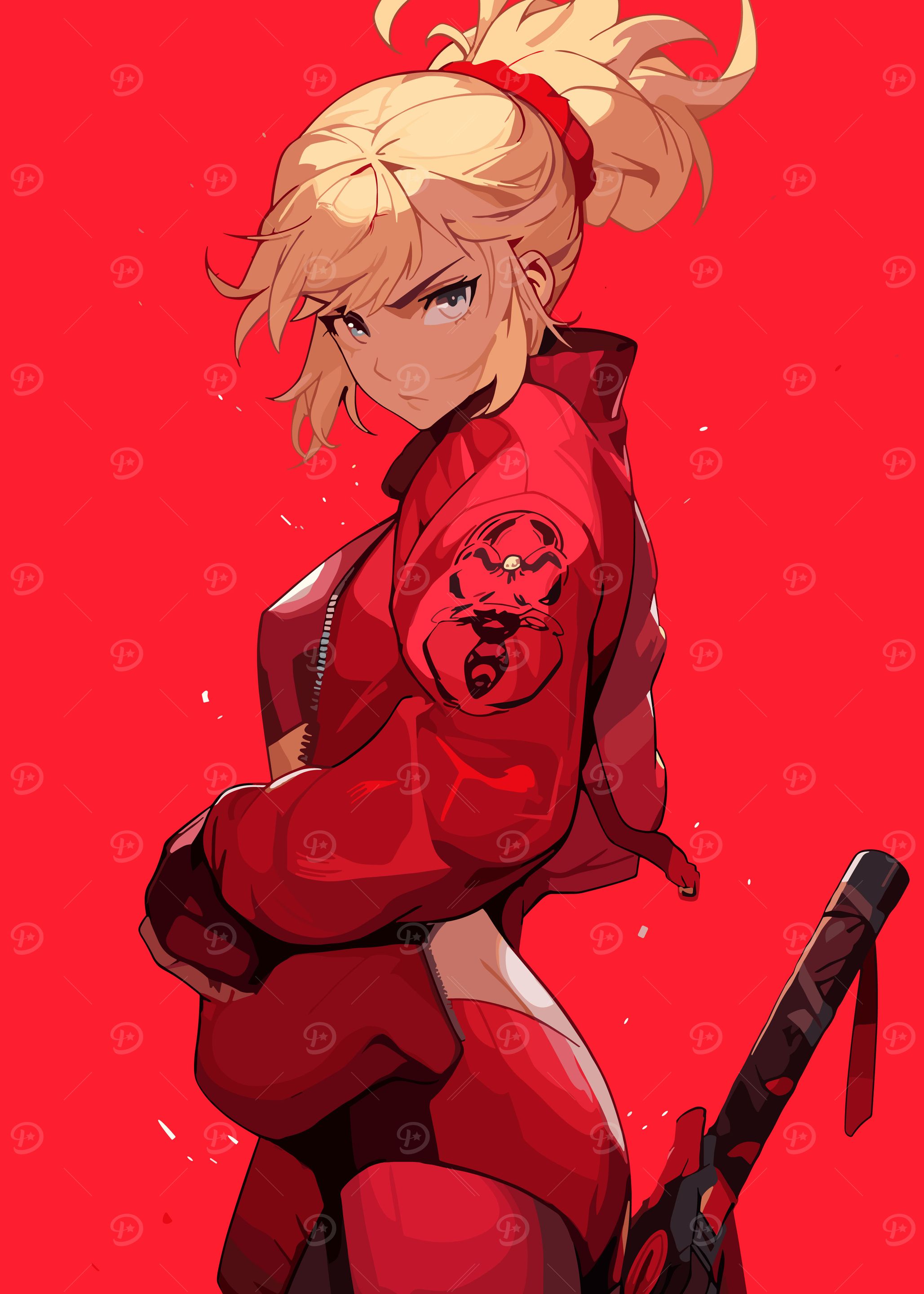 Red-Haired Anime Warrior