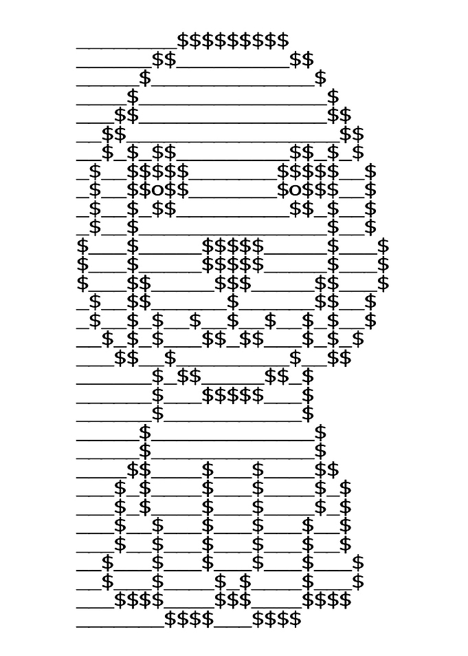 Dog Text Art Dollar Sign Art