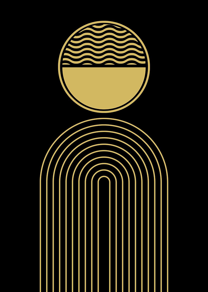 Gold Geometric Abstract Art
