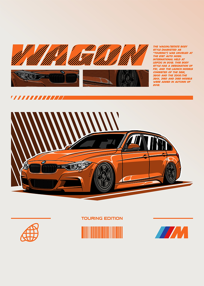 BMW 3 Series Wagon Orange 2