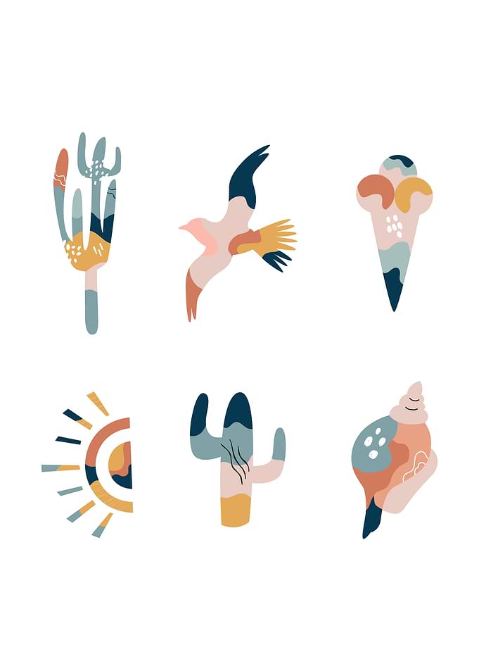 Desert & Sea Clipart