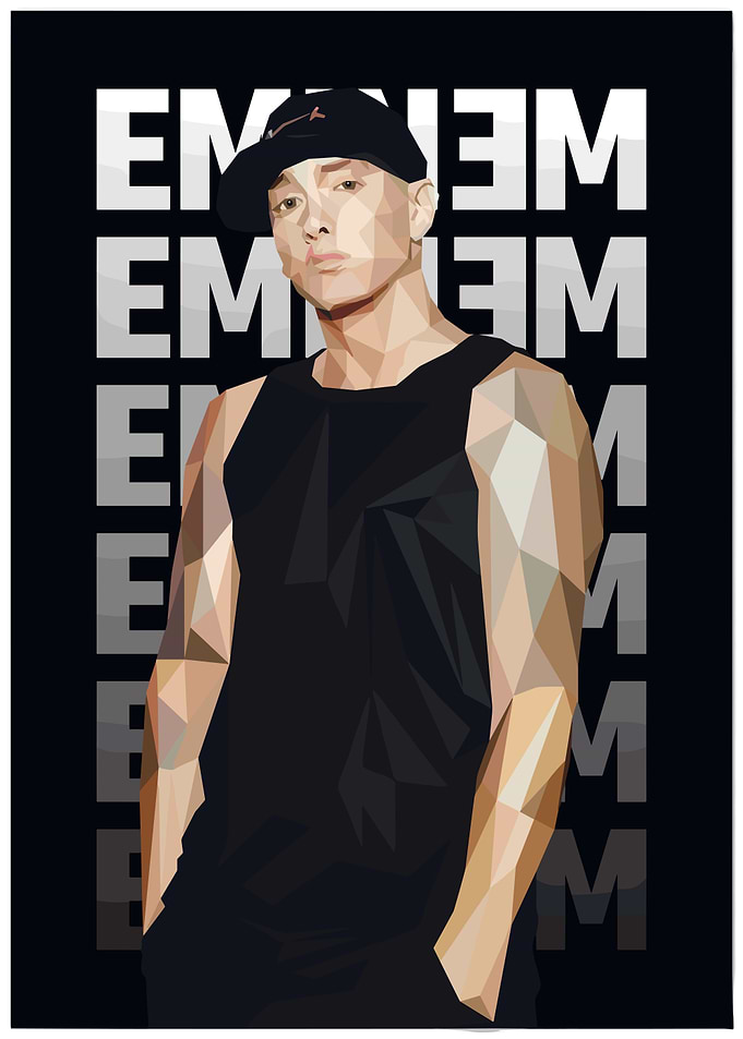 Eminem Low Poly Portrait