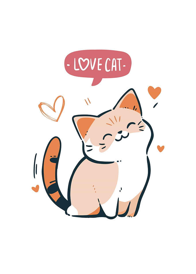 Cute Cartoon Cat