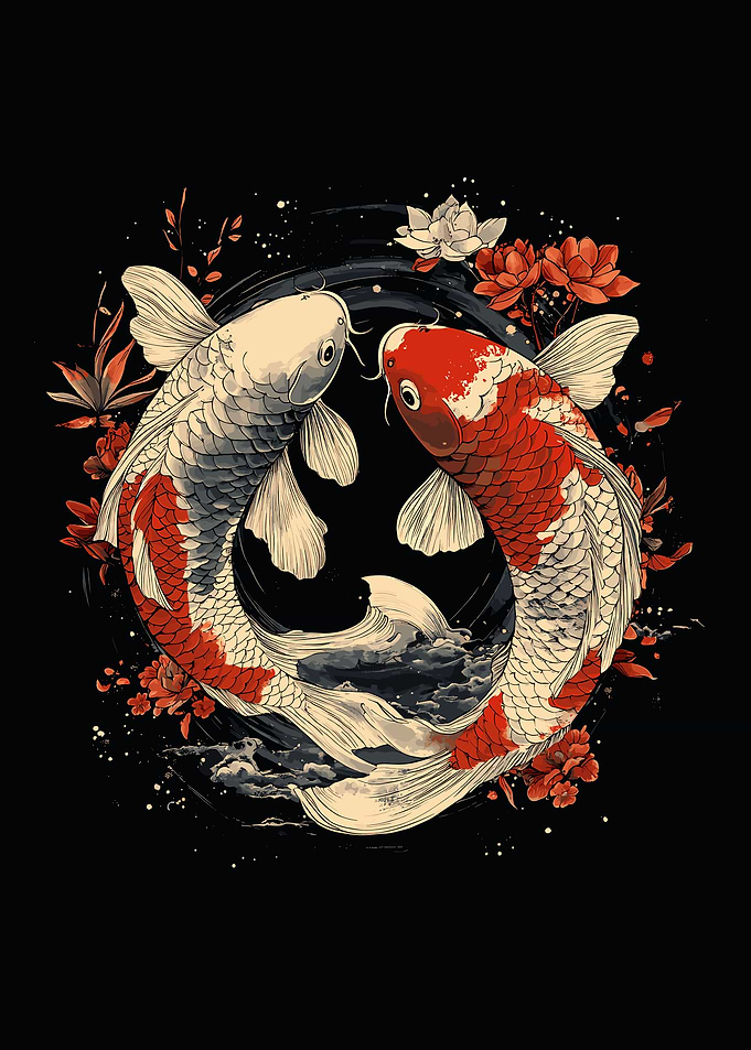 Koi Fish Yin Yang