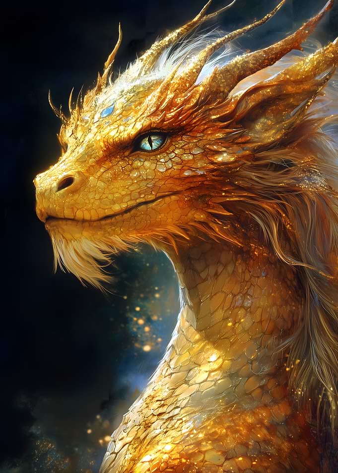 Golden Dragon Portrait