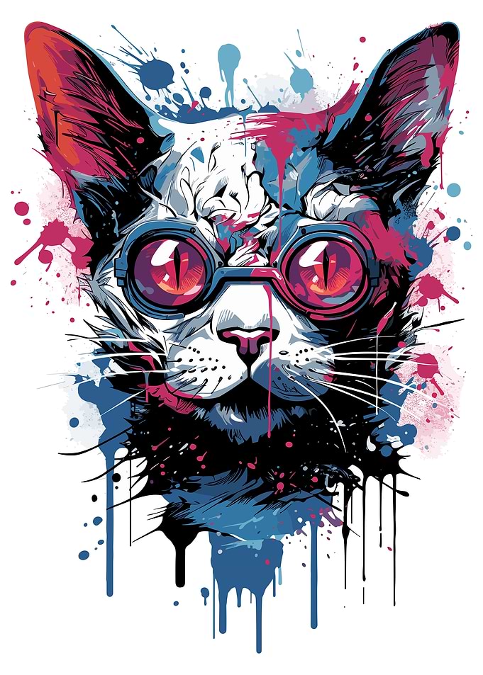 Cool Cat with Goggles
