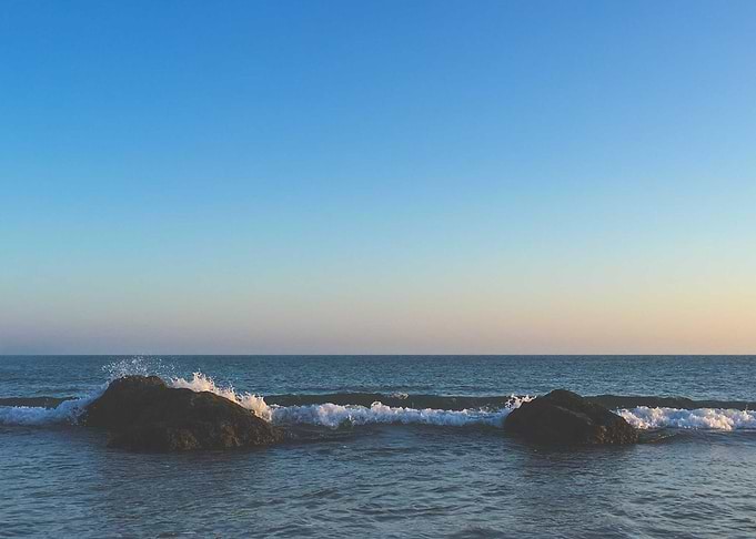 Ocean Rocks at Sunset
