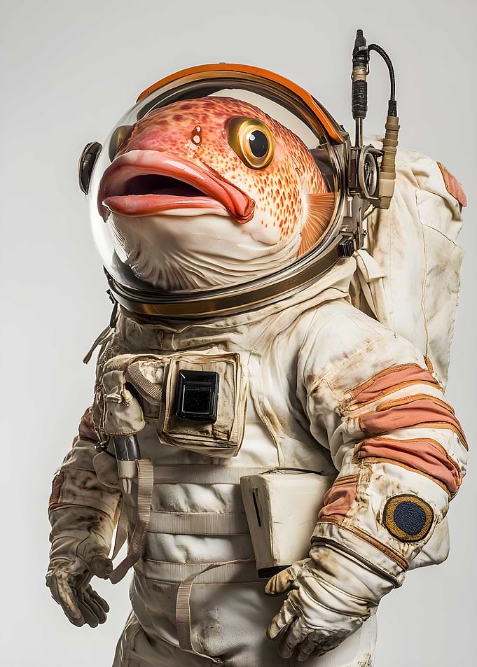 Fish in an astronaut