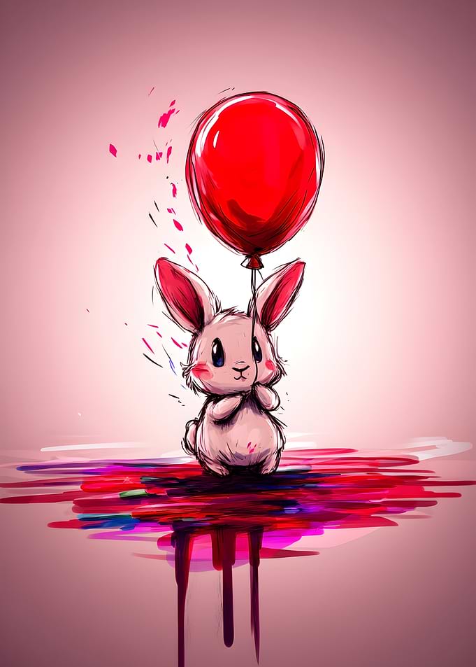 Bunny with Balloon