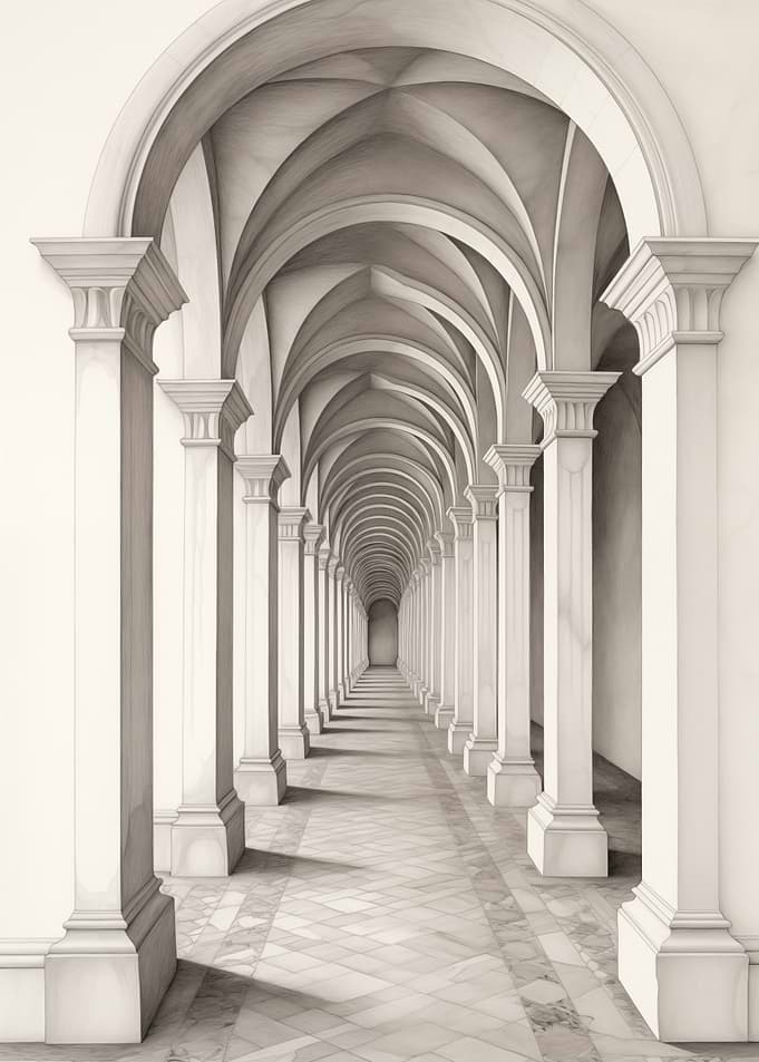 A meticulously drawn perspective
