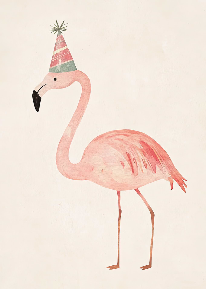 Pink Flamingo Party Hat