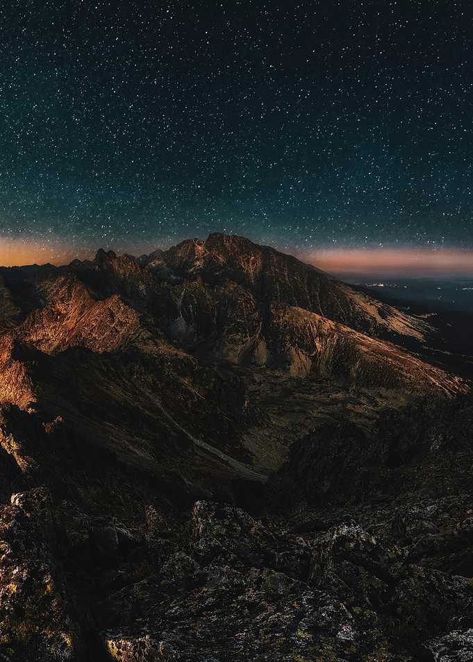 Starry Night Mountains
