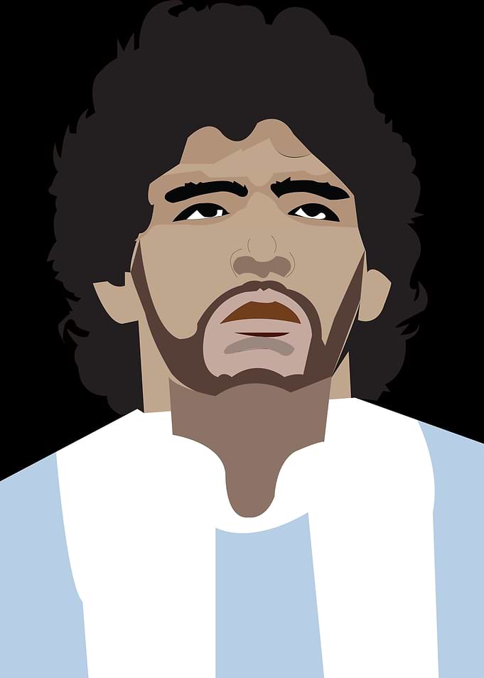 Maradona Illustration Argentina