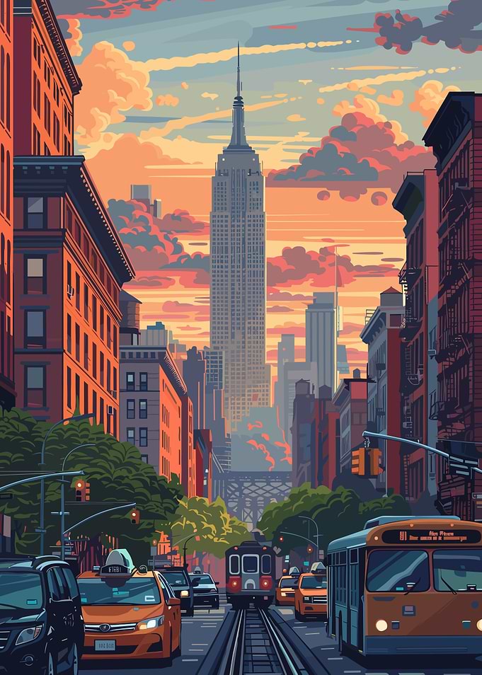 NYC Skyline Sunset
