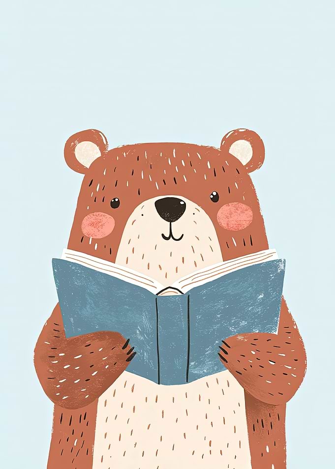 Bear Reading Book