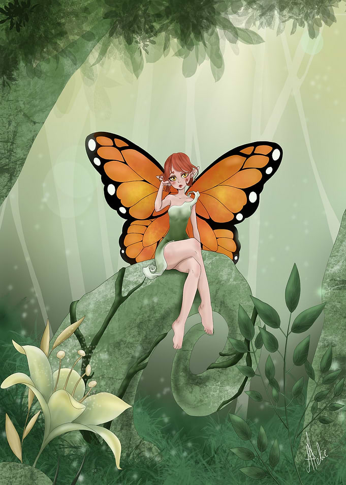 Fairy with Butterfly Wings