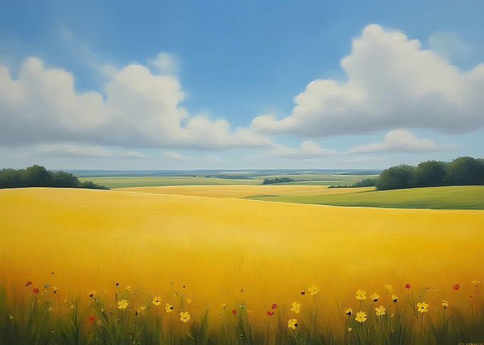Golden Field Landscape
