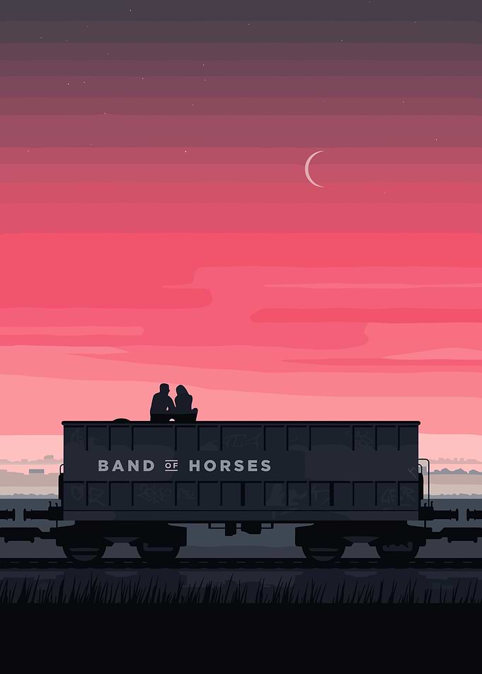 Band of Horses Train Silhouette
