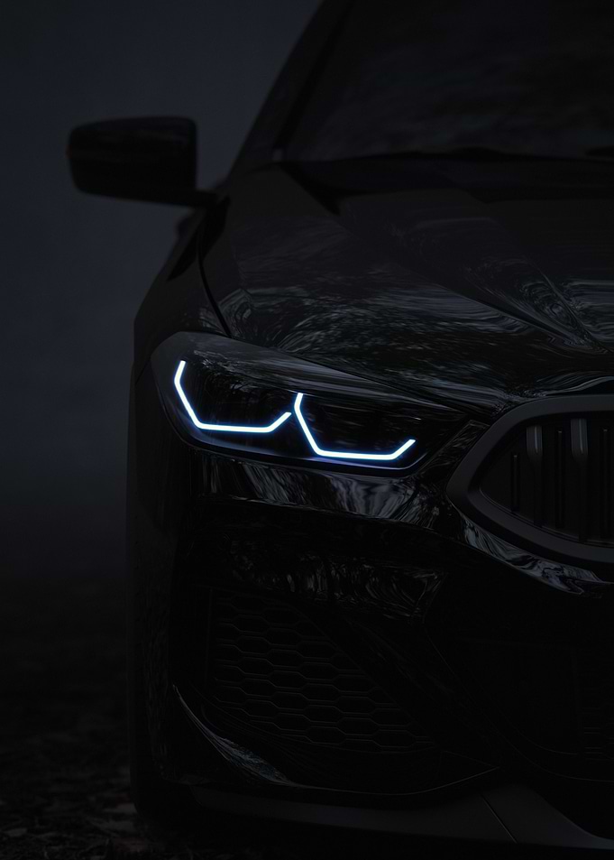 Black Car Headlights