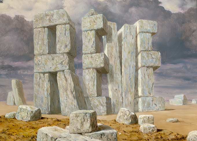Stonehenge-like Structure rene magritte