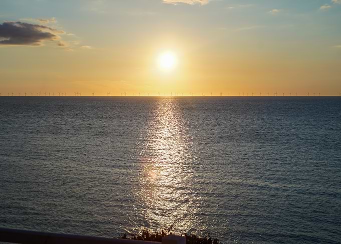 Sunset Over the Sea