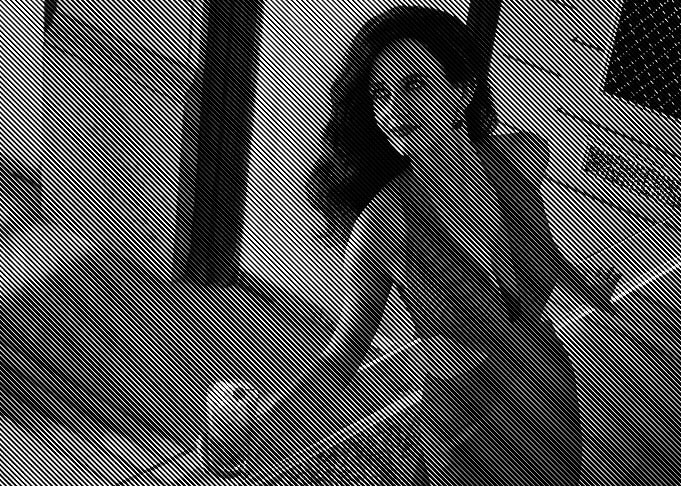 Woman in Halftone Portrait