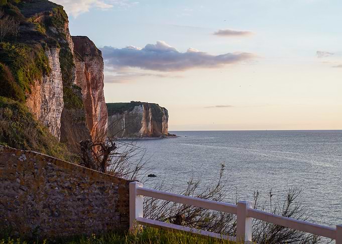 Coastal Cliffs at Sunset