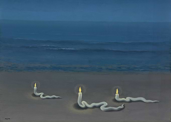Candles on the Beach rene magritte
